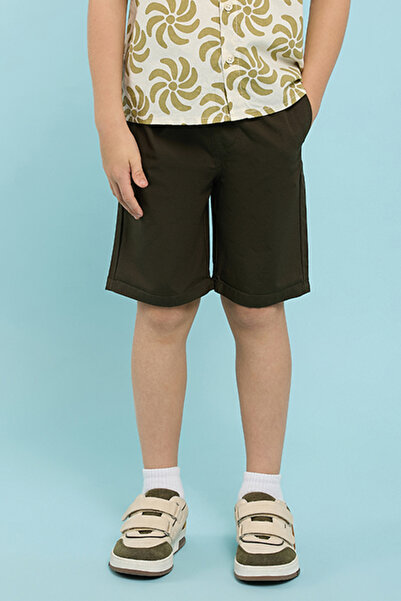 R&B Solid Shorts with Drawstring Waist