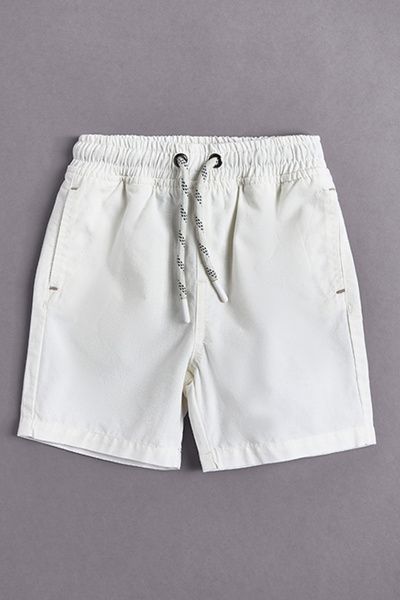 R&B Solid Shorts with Drawstring Waist