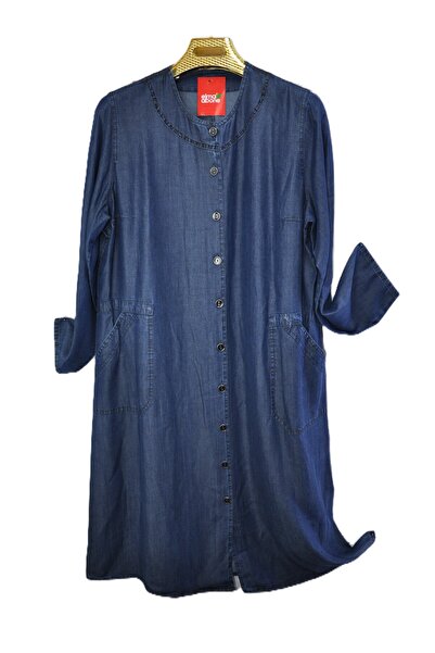 elma abone Plus Size Jeans Ten Sel Summer Medium Length Buttoned Cap