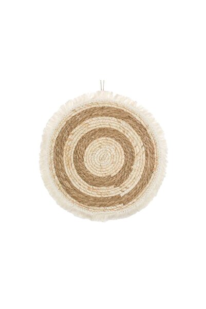 OEM Decorațiune de perete boho, Bej, Ø40 cm, Paie naturale, / boho, living/do...