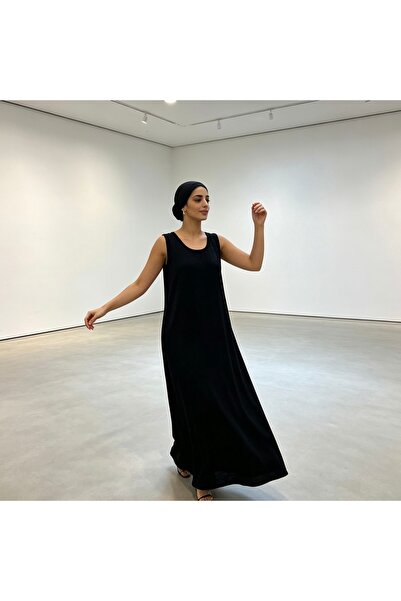 Bleco Minimalist Round Neck Sleeveless Loose Dress