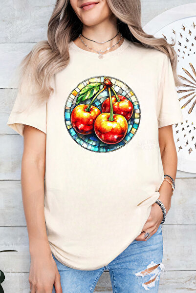 Sarah's Boutique Women's T-shirt – 100% cotton – Stained Cherry