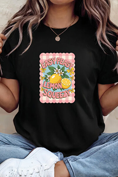 Sarah's Boutique Women's T-shirt – 100% cotton – Squeezy Lemon