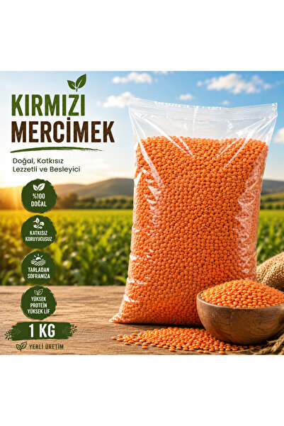 LotusGrp Tarladan Doğal 1 Kg Kırmızı Mercimek