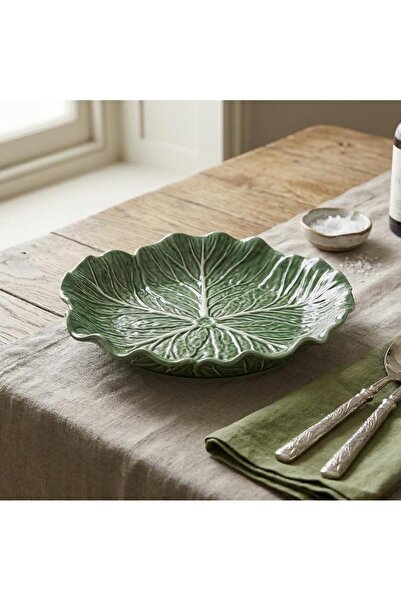 Lucky Art Lefora Porcelain Leaf Shaped 27 cm Serving Plate Lyji 002