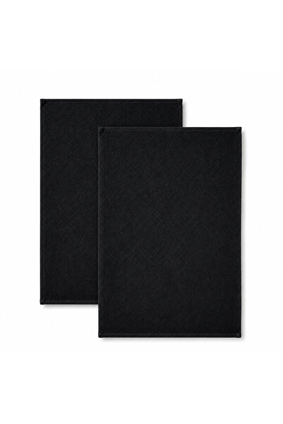 MONTICELLO HOME 2'li Set 50x70 cm Siyah Pike Mutfak Peçetesi %100 Pamuk