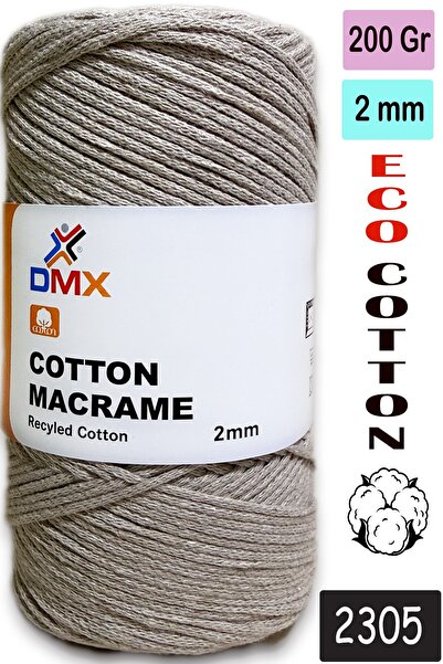 Diva İplik Dmx 2 mm - Frânghie de macrame din bumbac premium - Lanț de bumbac...