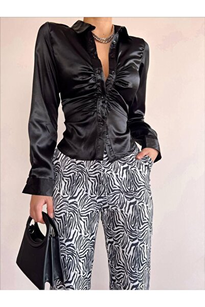 MODA GARDEN 35 BÜZGÜLÜ SATEN GÖMLEK
