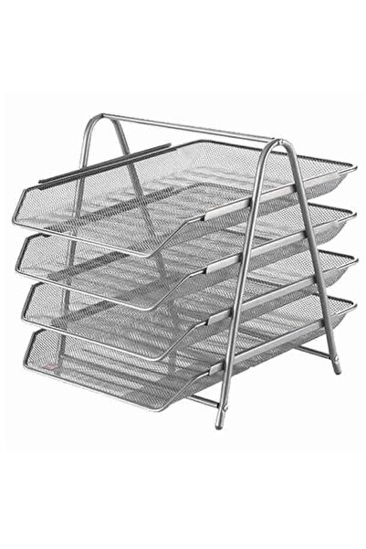 Bafix Suport pentru documente din metal perforat, 4 piese, gri