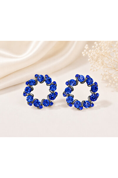 Amanda Soft Round Hoop Earring with Striking and Eye-Catching Diamond Studs -...