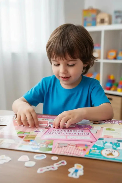 Miniso Lino Reusable Sticker Pad – Fun Game with Daily Life Themes