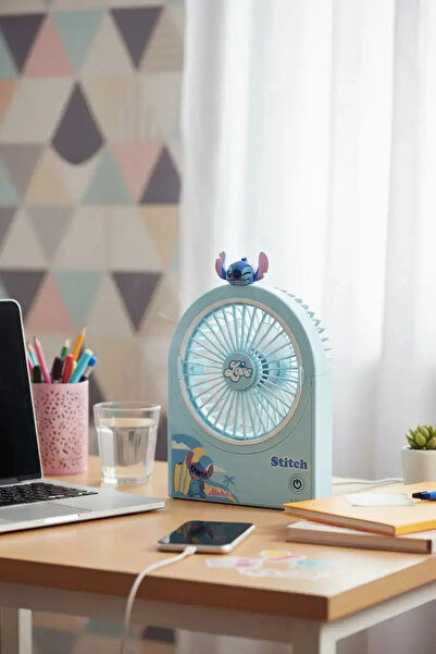 Miniso مروحة صغيرة قابلة للدوران مرخصة من ديزني ليلو آند ستيتش - مدمجة وممتعة...