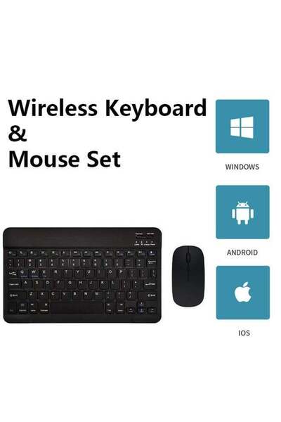 Gennext Rechargeable Bluetooth Keyboard and Mouse Combo Ultra-Slim Portable C...