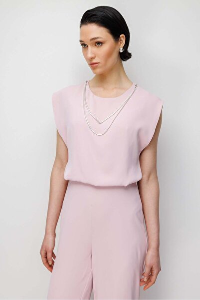 Moda İlgi Modailgi Collared Sleeveless Jumpsuit-60705