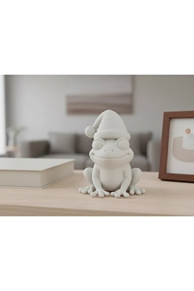 OEM Figurină Decorativă Broască cu Căciulă, 5 cm