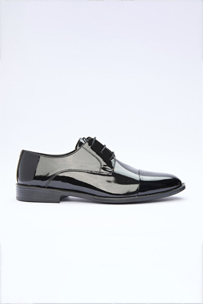 İmza Black Lace-Up Patent Leather 100% Leather Ceremony Shoes 1033265169