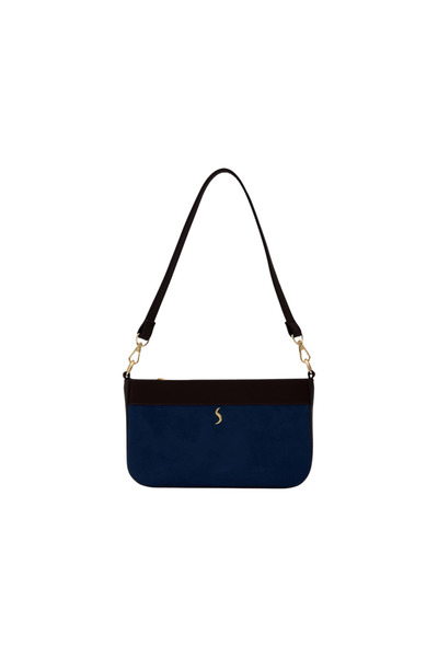 Santini Collection Women's Hand, Arm and Shoulder Bag, Suede, Canvas, with Re...