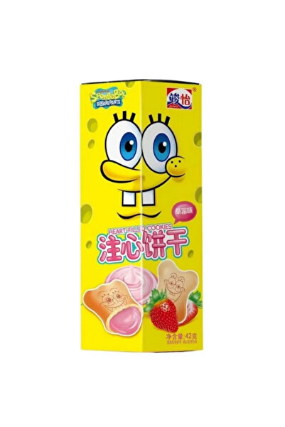 SPONGEBOB Μπισκότα 42γρ. Φράουλα με γέμιση καρδιάς Pocky