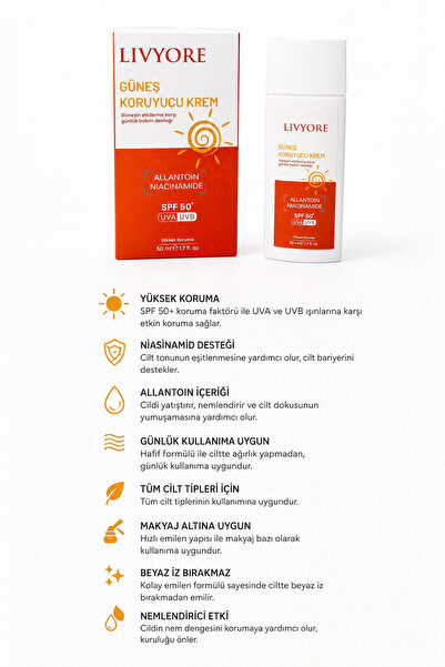 LİVYORE Güneş Koruyucu Krem (Sun Cream)