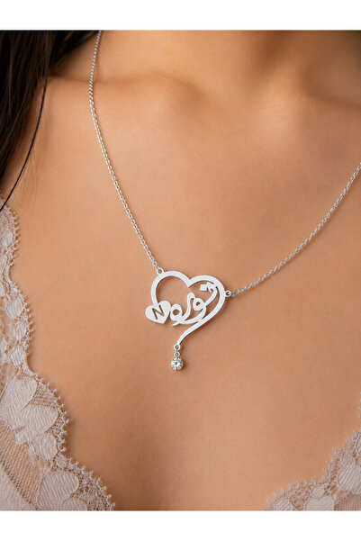 OEMS Name Necklace with Letter and Heart Custom Made (0561331716)