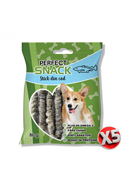 Perfect Snack Pachet 5 buc - Stick din cod, recompense caini 80g