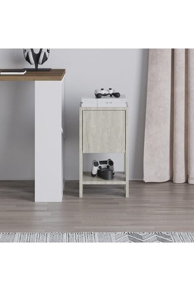 Mourah Home Ema Nightstand 30cm W - Natural Stone