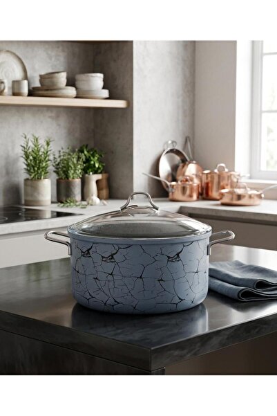Sara Mutfak Eşyaları 26 Deep Pot Anti-Scratch Coating Gray