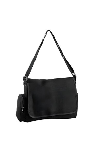DEEFWEAR Unisex Black Messenger Bag Large Volume Postman Bag/ Laptop Bag/ Sch...