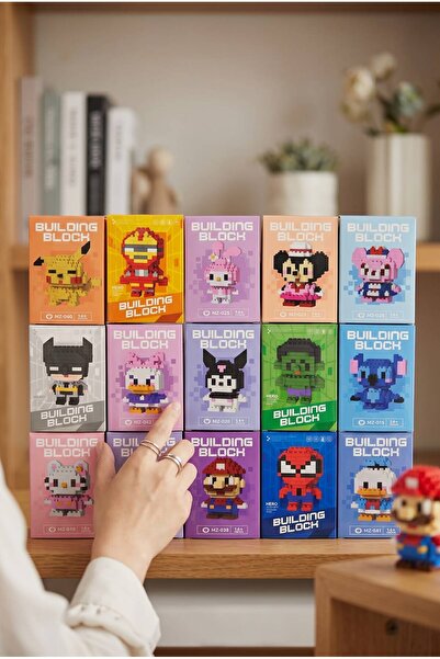 Perry Accesories 3 adet bricks lego karakter görseldeki modellerden karışık 3...