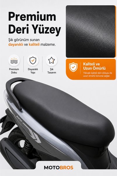 Motobros Husa scaun motocicletei pentru SYM Jet 14 LeatherFit Husa scaun motocicletei din piele Husa scaun motor Impermeabil