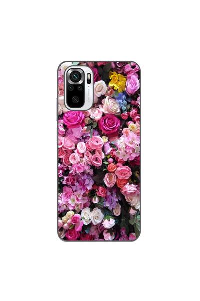 OEM Husa compatibila cu Xiaomi Poco M5s Silicon Gel Tpu Model Trandafiri Roz