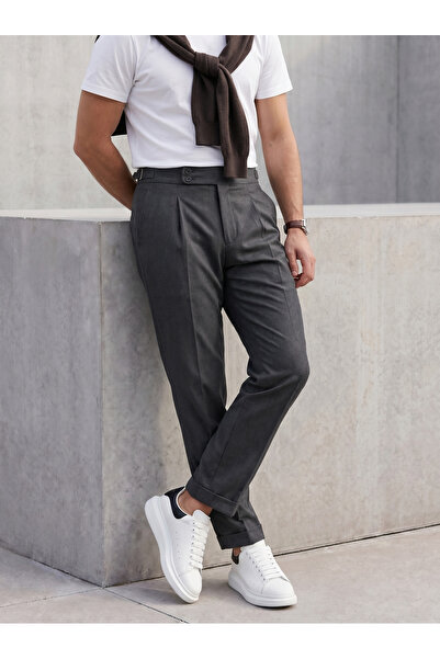 BASEL.CO New Season Pleated Old Money Fabric Trousers