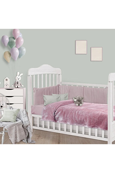 DAS BABY Βρεφική βελουτέ κουβέρτα Relax ροζ για κούνια