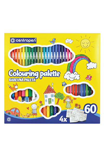 CENTROPEN SET COLOURING PALETTE FOR KIDS 60 PIECES
