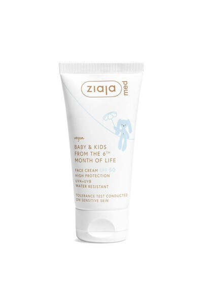 Ziaja Слънцезащитен крем за деца, за лице, от 6 месеца, SPF 50, 50 мл, Мед.