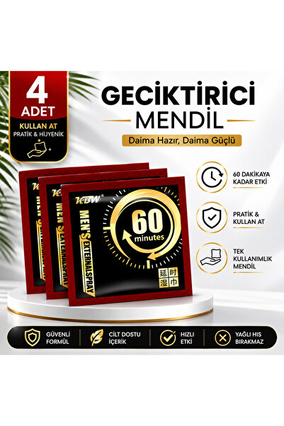 Dr.Jam Geciktiren Kullan At Mendil 60 Dakika Etkili 4 Adet