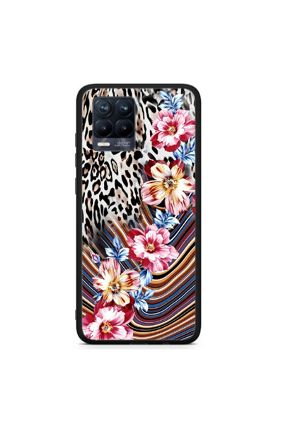 Other Realme 8 Leopar patterned Black Glossy Θήκη