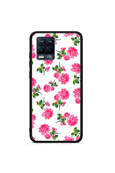 Other Realme 8 i Roses White Black Glossy Θήκη