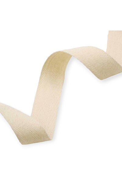 Generic Cotton Ribbons 1inch wide for DIY Crafts Bag Gift Wrapping and Decoration Herringbone Webbing Roll