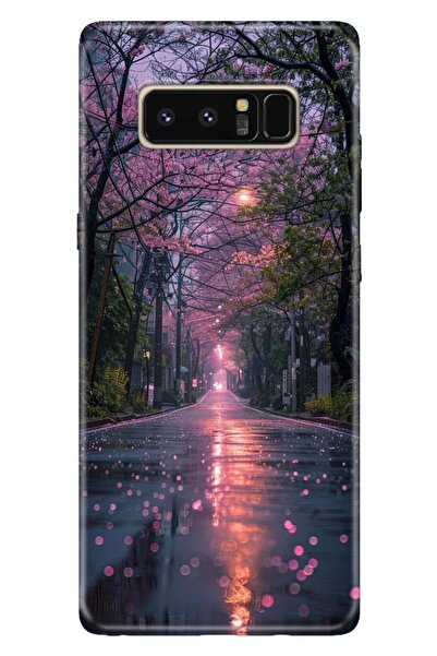 Cekuonline Samsung Galaxy Note 8 Kılıf Romantik Sokak Temalı Desenli Darbe Em...