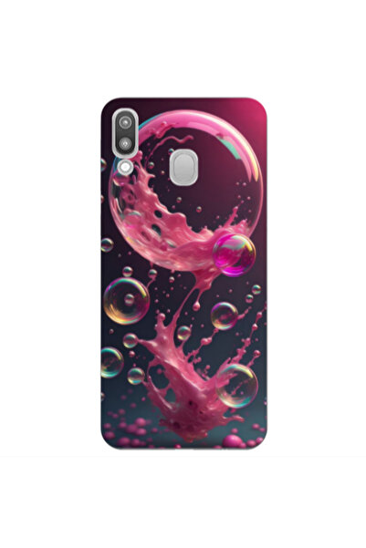 Other Samsung M20 Pink balloon Transparent Silicone TPU Θήκη
