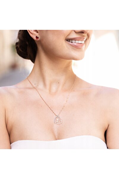 Larezo 925 Sterling Silver Necklace with Rose Gold Plated, Letter Z and Rose ...