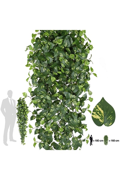 Roberto Rossi Scindapsus artificial 180 cm cu 850 frunze. verde - galben