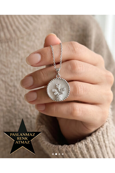 stainless steell 316L Steel Silver Yusufcuk Women's Necklace
