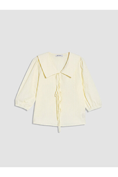 LC Waikiki Gencc Quality Baby Collar Plaid Blouse