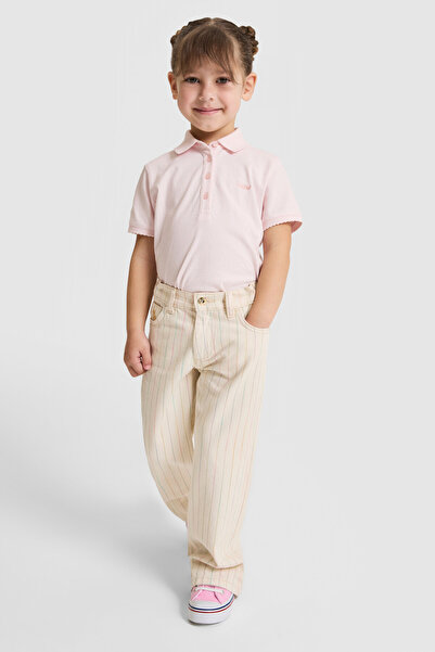 U.S. Polo Assn. Girl's Ecru Jean Trousers 50321527-Vr019