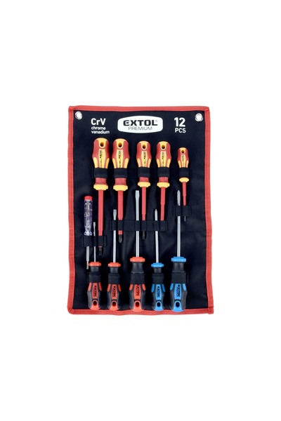 Extol Premium Screwdriver set, EXTOL PREMIUM, 53088, 11 pieces, CrV