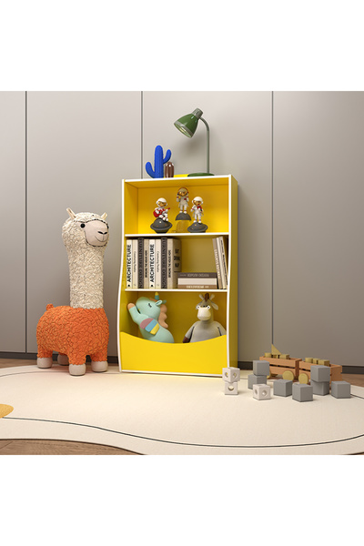 HayaBazaar 3-Tier Kids Bookcase Toy Storage Organizer Freestanding Display Shelf