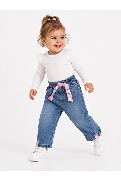 Chicsy Baby Baby Girl and Boy Jean Pants with Elastic Waist Soft Denim Jeans