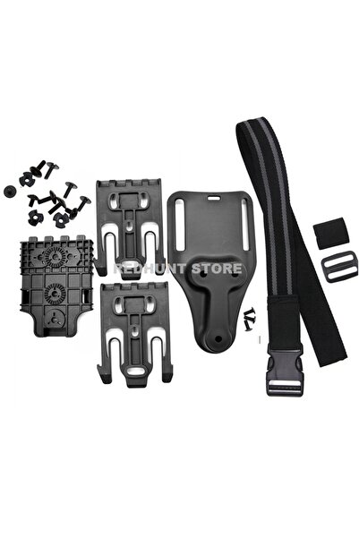 Choice4 Set1 BK Tactical Drop Leg Holster QLS 19 22 Mid-low Belt Holster Loop...